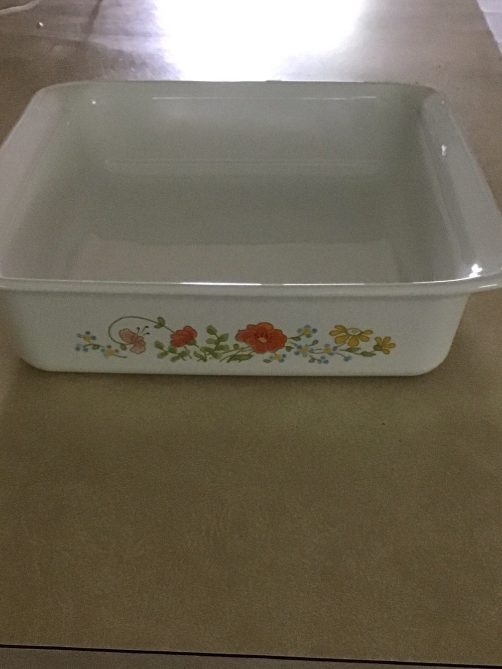 Vintage Corningware baking dish
Wildflower design